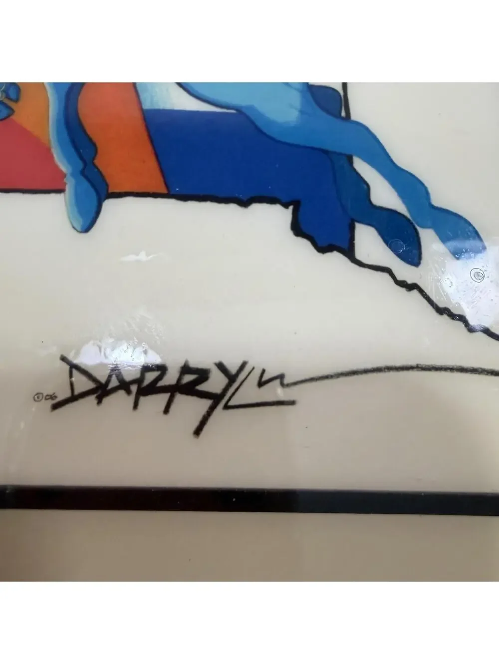ART Tiles Darryl Horse Fly Ceramic Tile Western Art Colorado Decor Signed USA 06